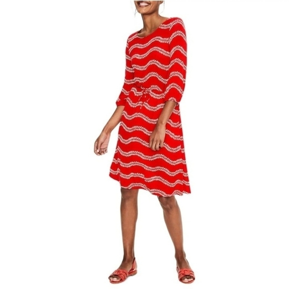 Boden Dresses & Skirts - Boden Talia red white jersey dress sz 8
